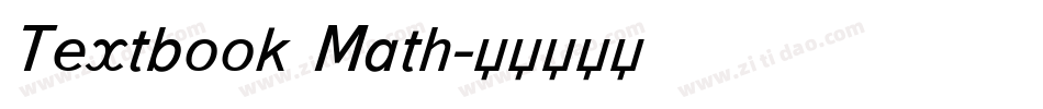 Textbook Math字体转换